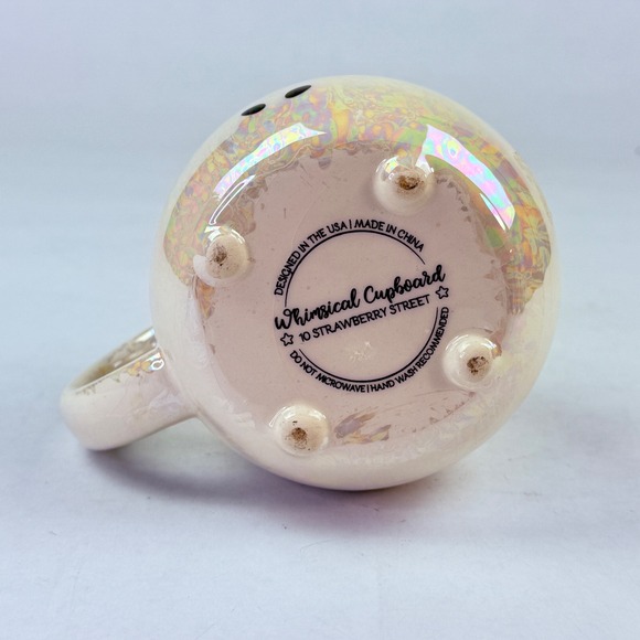 10 Strawberry Street Whimsical Cupboard Iridescent Unicorn Ceramic Mug White - Picture 5 of 8